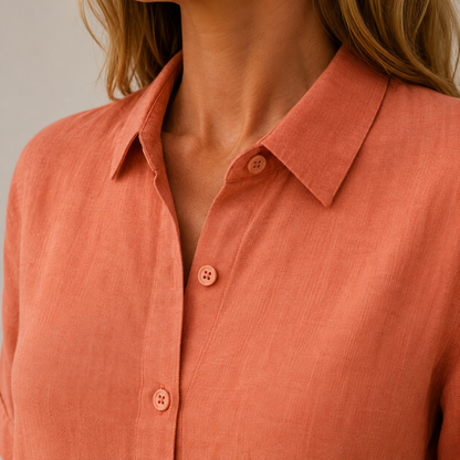 Casual Linen Summer set - Orange